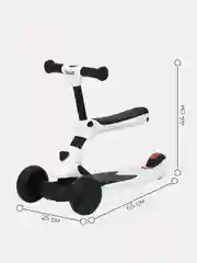 Белый беговел-самокат Rant Rider со светящимися колесами RB100 от 1 года