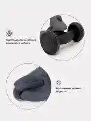 Серый беговел-самокат Rant Rider со светящимися колесами RB100 от 1 года