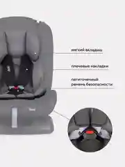 Серый автокресло RANT basic ZY19 "Rally" группа 0+-1-2 (0-25 кг)
