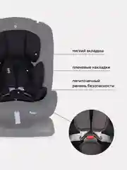 Черный автокресло RANT basic ZY19 "Rally" группа 0+-1-2 (0-25 кг)