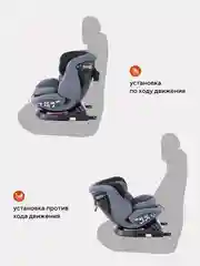 Тёмно-серый автокресло RANT UB619 "NITRO" isofix группа 0+-1-2-3  (0-36 кг)