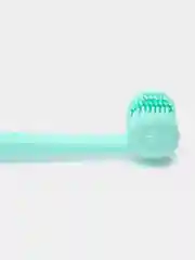 Бирюзовый детская трехсторонняя зубная щетка 3D