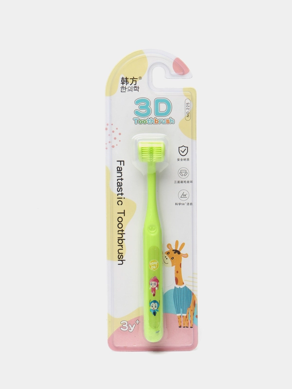 Детская трехсторонняя зубная щетка 3D