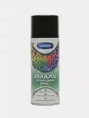 Эмаль акриловая аэрозольная Vixen, Черный янтарь, RAL 9005, 520 мл