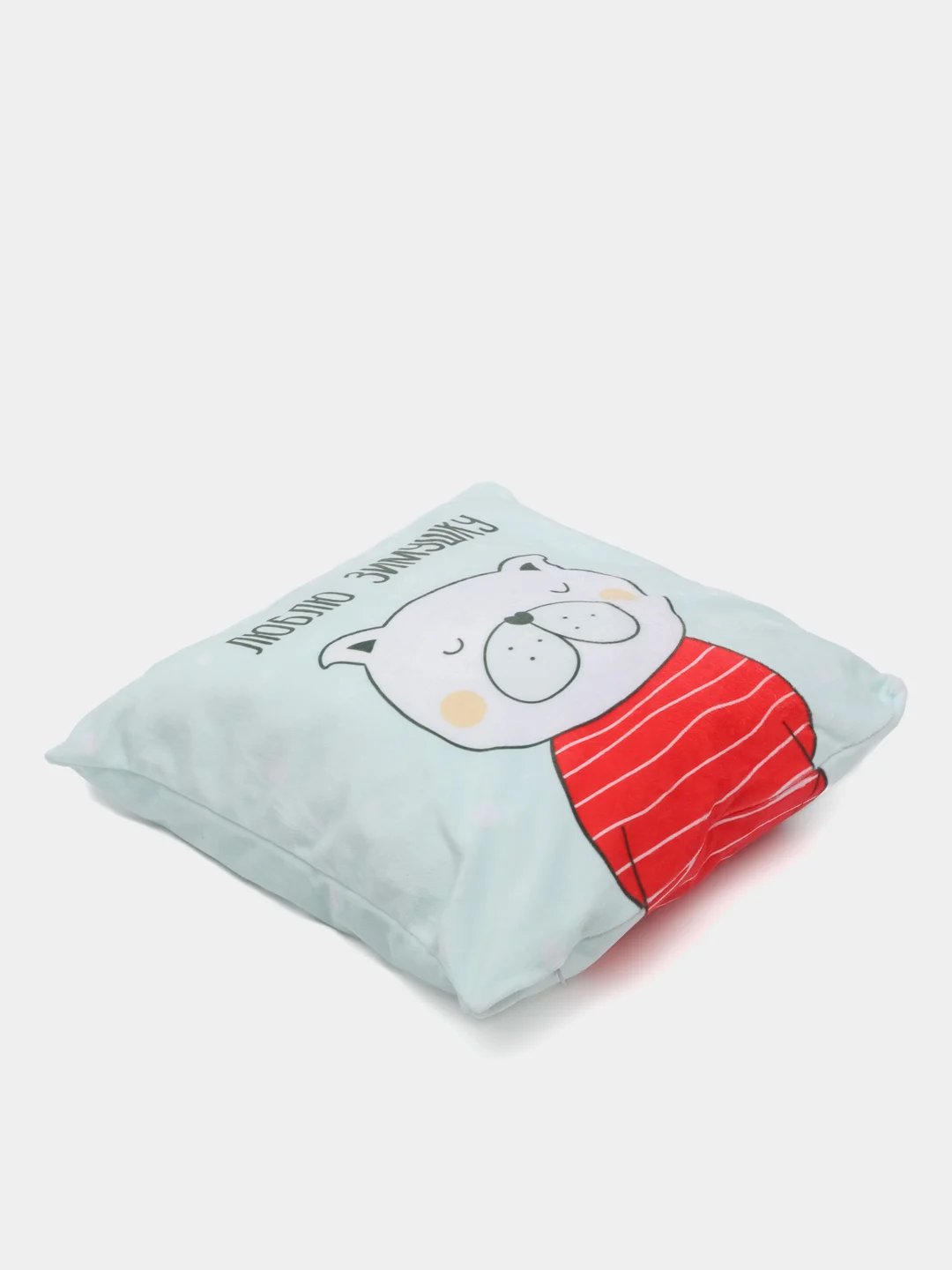 Подушка декоративная CoolPodarok "Кот. Люблю зимушку"