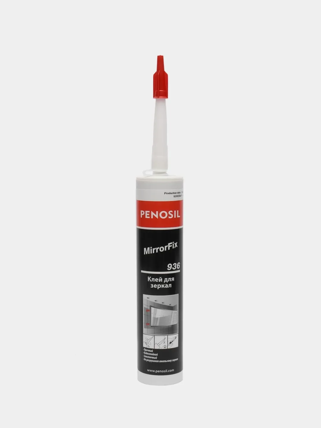 PENOSIL Premium MirrorFix 936, клей для зеркал, каучуковый, бежевый, 290 мл