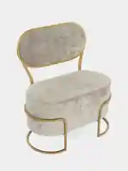 Серый банкетка овальная