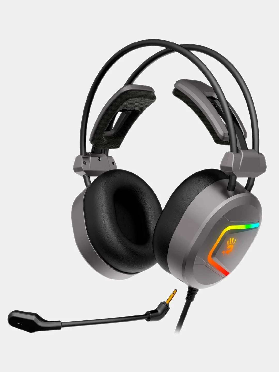Игровые наушники с микрофоном A4Tech Bloody MC750, серый, 2.3 м, мониторные USB MC750 GREY