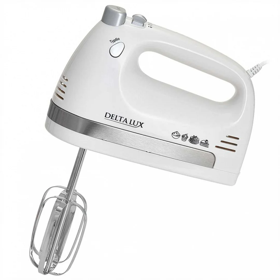 Красный миксер электрический DELTA LUX DE-7705