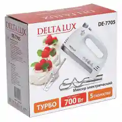 Красный миксер электрический DELTA LUX DE-7705