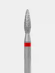 Алмазная фреза Кристалл (пламя острое, каплевидное) D2,3, L080, 856.104.242.080.023, 5 шт