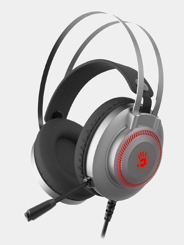 Игровые наушники с микрофоном A4Tech Bloody J200S, серый, 2 м, мониторные, USB J200S