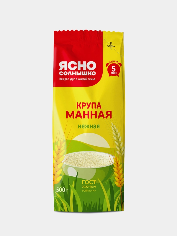 Крупа манная Ясно солнышко, 500 г