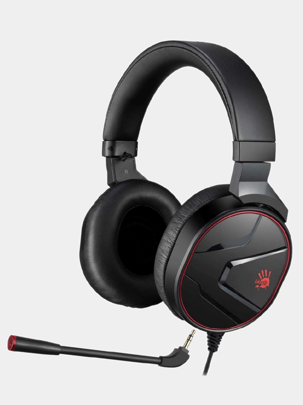 Игровые наушники с микрофоном A4Tech Bloody G600i, черные, 1.3 м, мониторные USB, G600I