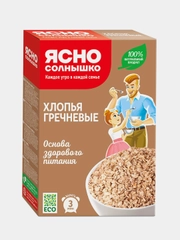 Ясно солнышко Хлопья гречневые (гп) // кор. 0,375 кг