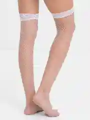 Белый чулки в сетку