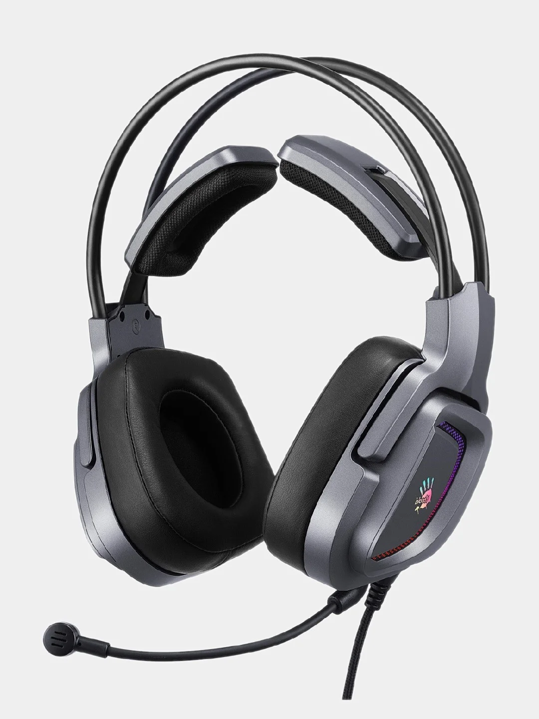 Игровые наушники с микрофоном A4Tech Bloody G575, серые 2 м мониторные USB, G575 USB/ GREY