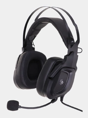 Игровые наушники с микрофоном A4Tech Bloody G570 черный, серый, 2 м, мониторные, USB