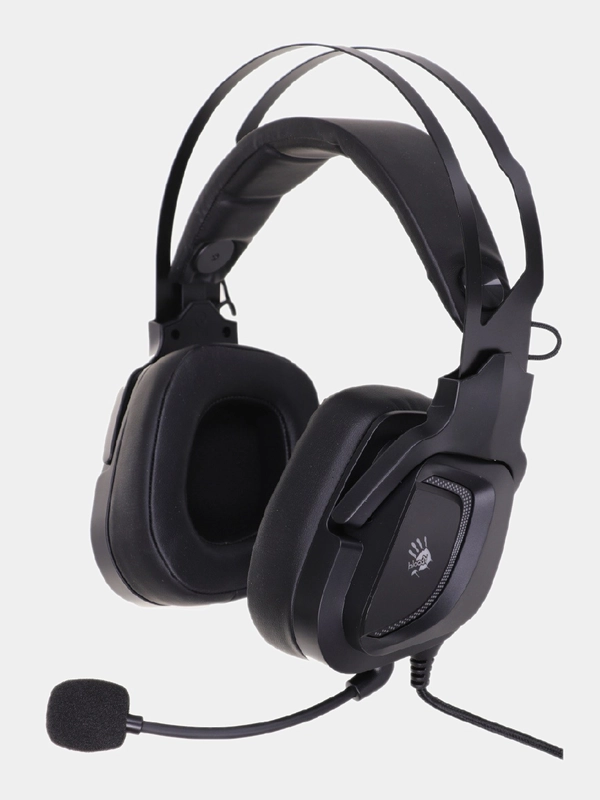 Игровые наушники с микрофоном A4Tech Bloody G570 черный, серый, 2 м, мониторные, USB