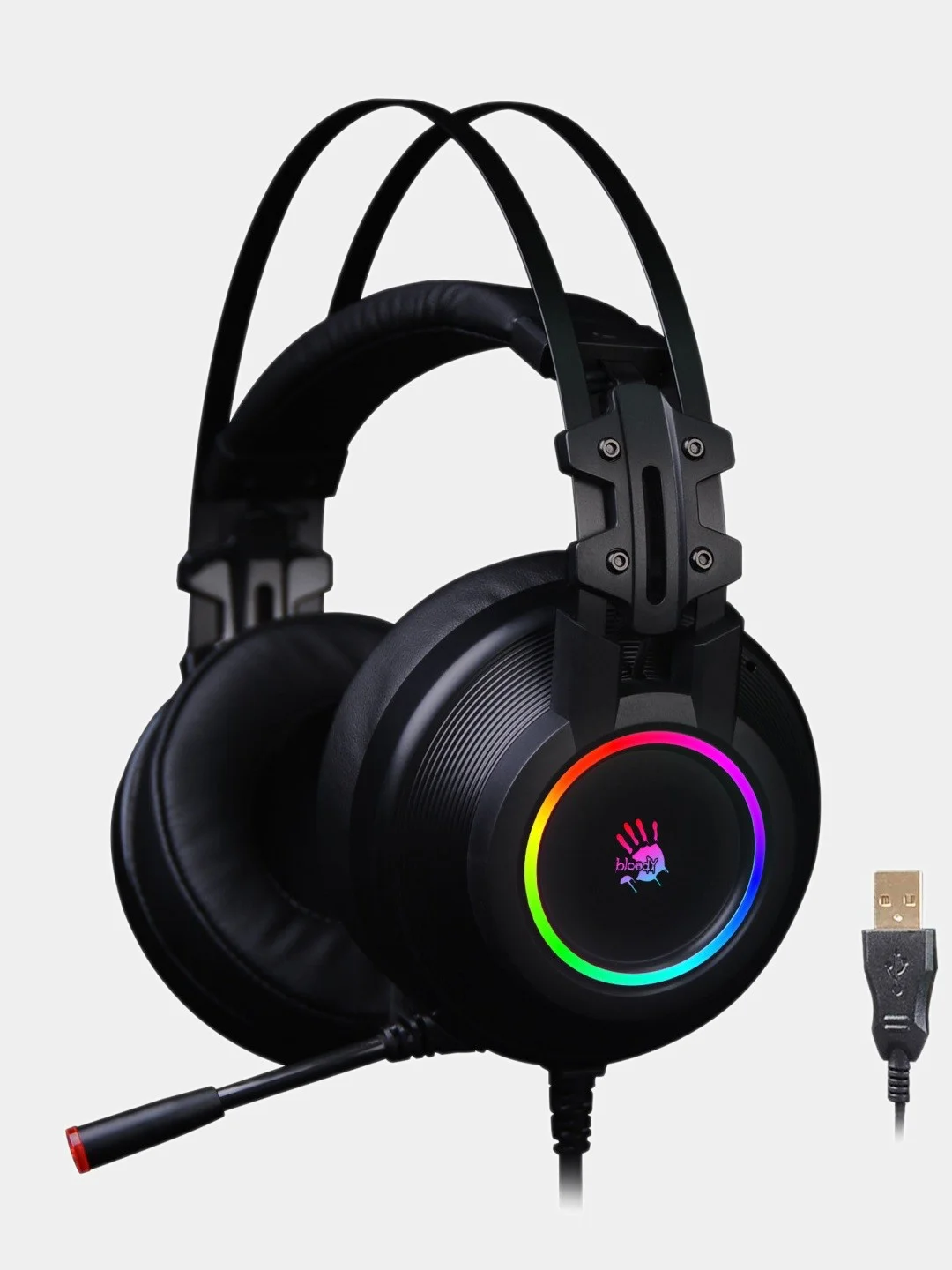 Игровые наушники с микрофоном A4Tech Bloody G528C черный 2м мониторные USB (G528C)