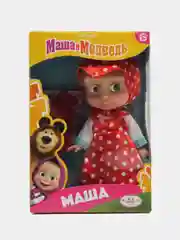 Красный детская игрушка ТМ Карапуз "Маша и Медведь", кукла с аксессуарами, 15 см
