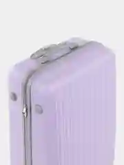 Лавандовый чемодан дорожный, на колесах, с кодовым замком, пластиковый