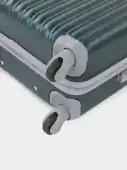 Желтый чемодан дорожный, на колесах, с кодовым замком, пластиковый