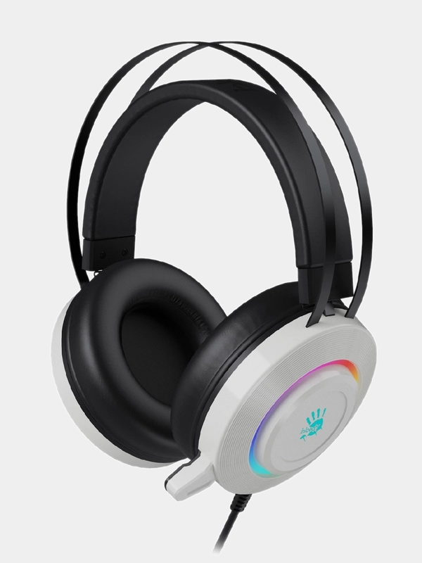 Игровые наушники с микрофоном A4Tech Bloody G521, белый, черный, 2.3 м, мониторные, USB