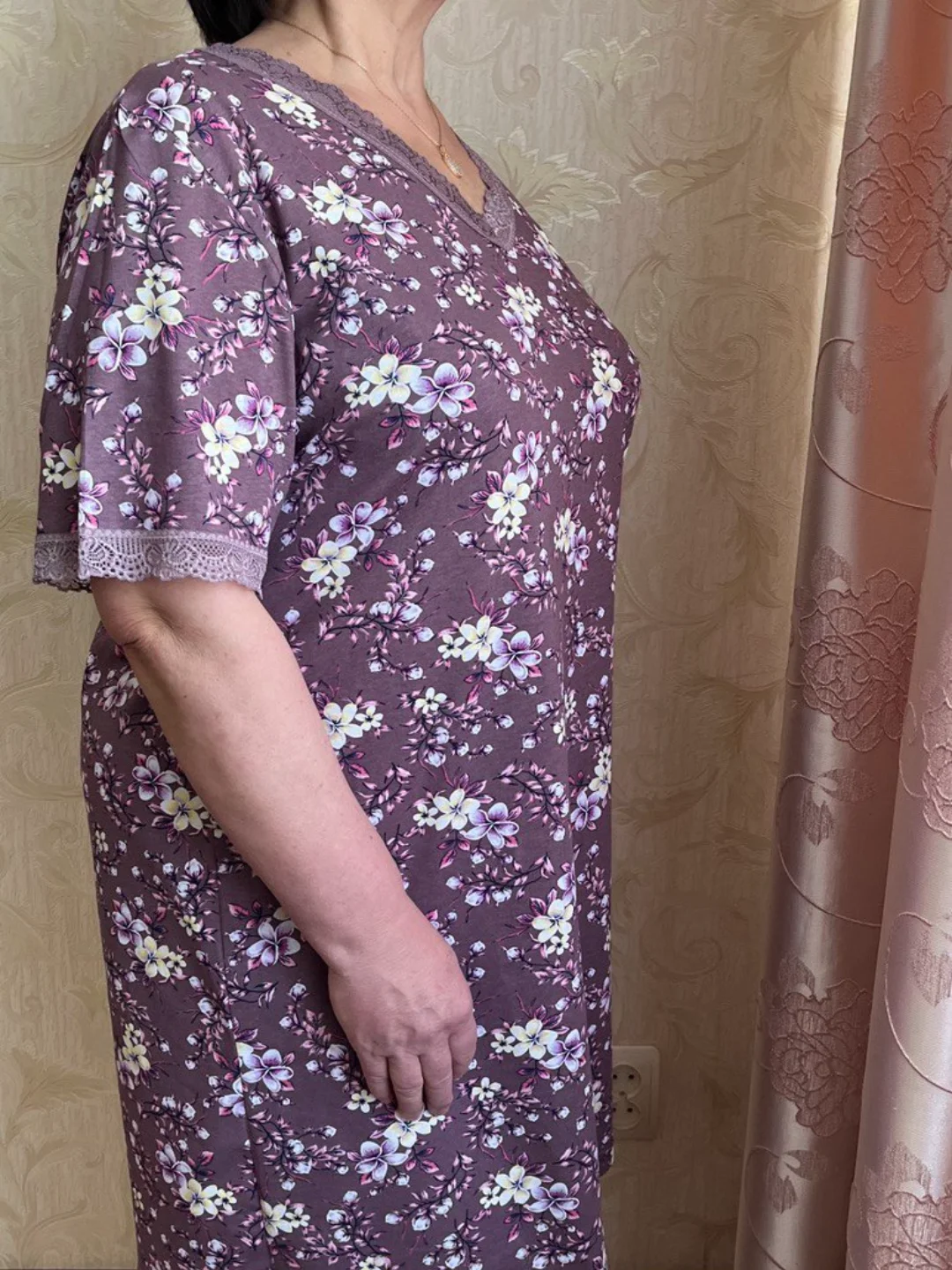 Марсала сорочка длинная женская, большие размеры
