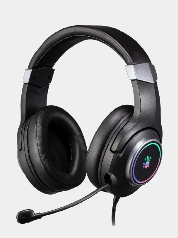 Игровые наушники с микрофоном A4Tech Bloody G350, черный, 2 м, мониторные, G350 USB, black