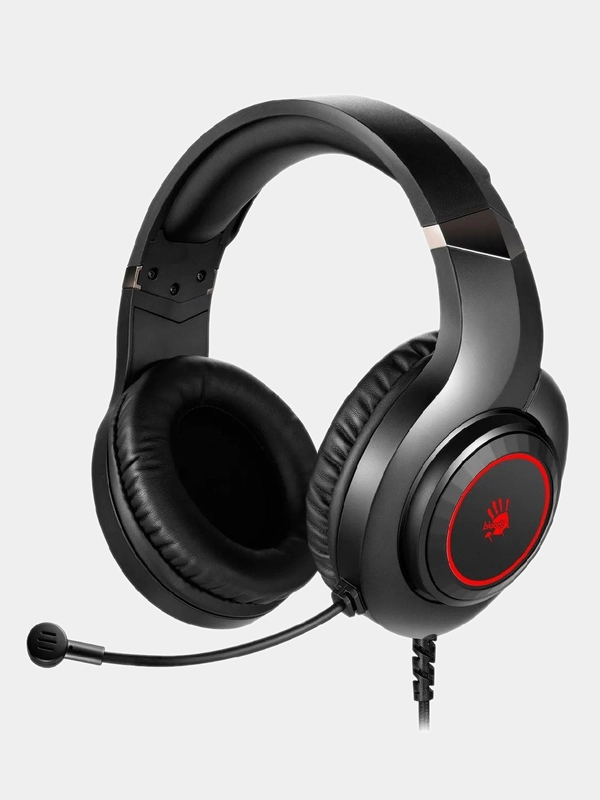 Игровые наушники с микрофоном A4Tech Bloody G220S, черный, 2 м, мониторные, USB