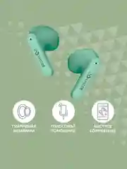 Наушники вкладыши Bluetooth A4TECH 2Drumtek B20 TWS, мятный