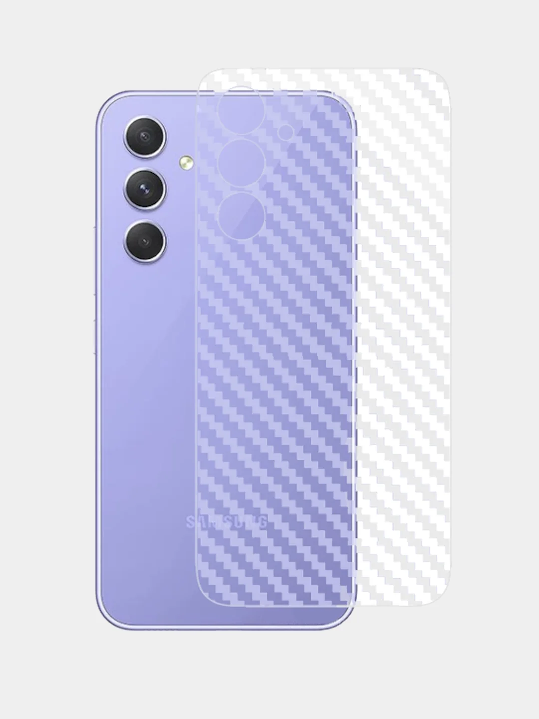 Прозрачный пленка под карбон для Samsun Galaxy A14, A15, A25, A24, A34, A54 5G, на заднюю часть