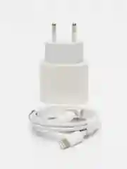 Белый зарядное устройство, блок питания с кабелем Type-C/Lightning для iPhone