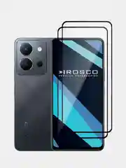 Прозрачный 1-2 шт стекло для Vivo Y36 защитное ROSCO прозрачное олеофобное покрытие с черной рамкой
