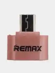 Розовый переходник Remax OTG с USB на micro-USB, USB 2.0