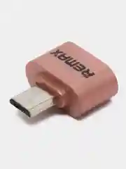 Золотой переходник Remax OTG с USB на micro-USB, USB 2.0