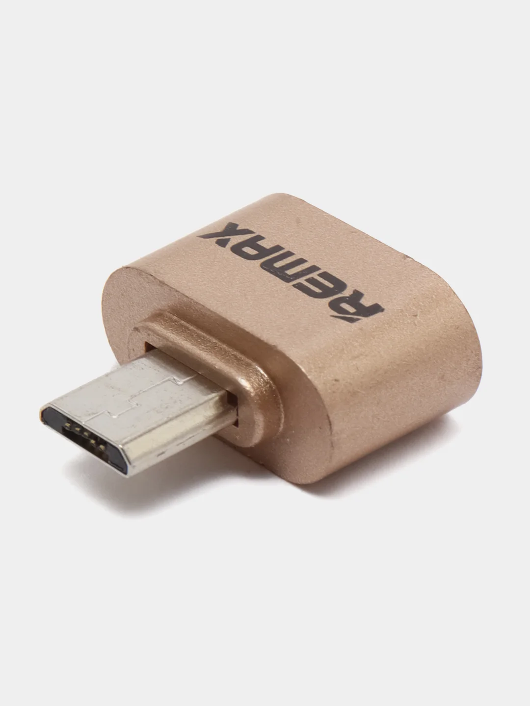 Золотой переходник Remax OTG с USB на micro-USB, USB 2.0