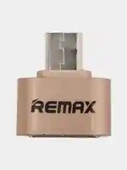 Золотой переходник Remax OTG с USB на micro-USB, USB 2.0