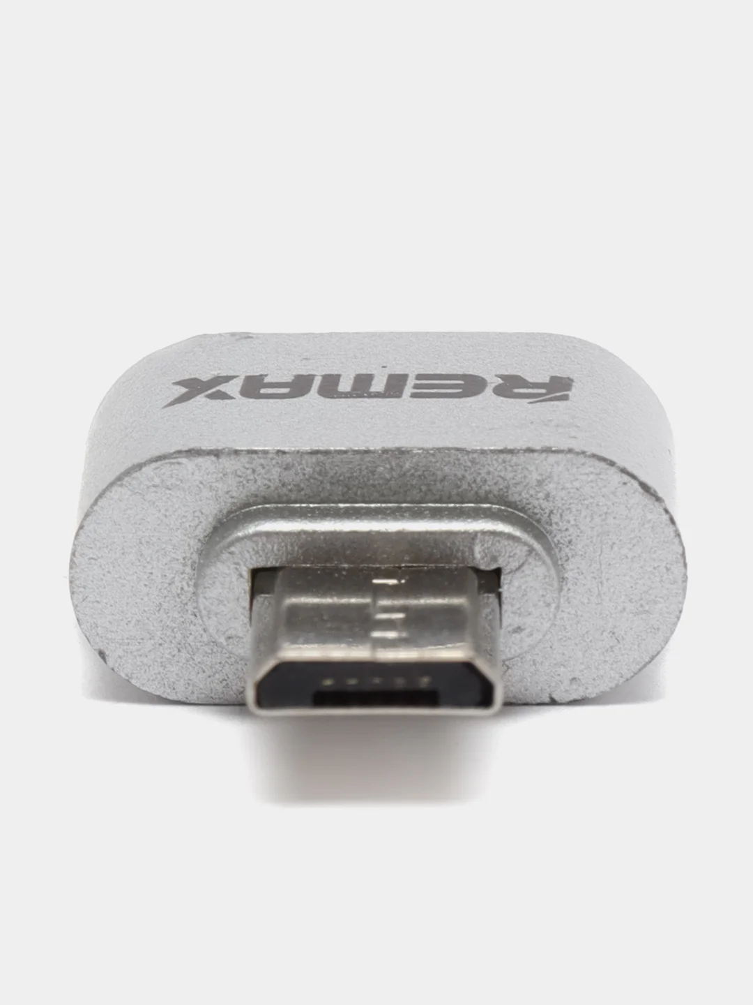 Серебряный переходник Remax OTG с USB на micro-USB, USB 2.0