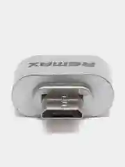 Серебряный переходник Remax OTG с USB на micro-USB, USB 2.0