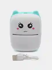 Светло-синий детский беспроводной мини-принтер, для телефона, портативный, Bluetooth