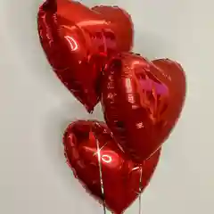 Коралловый воздушный шар звезда 3 штуки, сердце 43 см, 18 дюймов, фольга