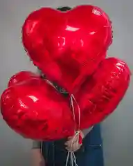 Коралловый воздушный шар звезда 3 штуки, сердце 43 см, 18 дюймов, фольга