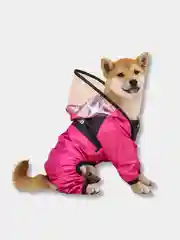 Розовый одежда для собак, дождевик для собак, с капюшоном, комбинезон, плащ "The DogFace"