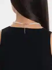 Белый чокер на шею из алмазного стекла