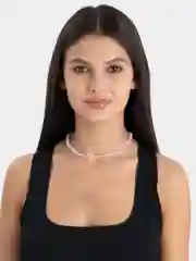 Белый чокер на шею из алмазного стекла