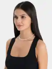Белый чокер на шею из алмазного стекла