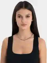 Серебряный чокер на шею на Новый год
