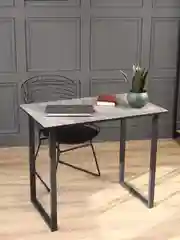 Желтый стол лофт